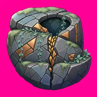 overgrown resource deposit