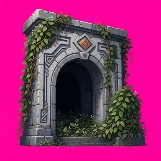 overgrown archway