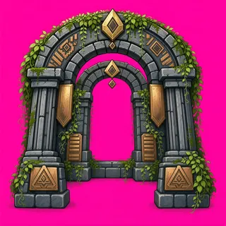 support arch, overgrown
