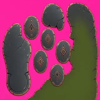 footprints, sparse arrangement