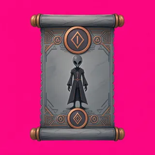 quest scroll, rare accent design