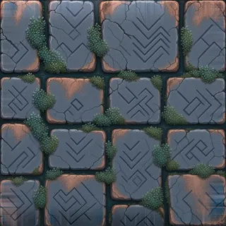 overgrown flat paving
