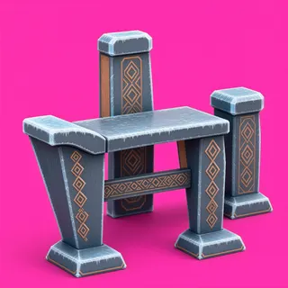 frosted bench