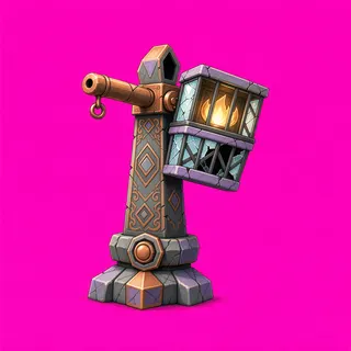 damaged lantern post