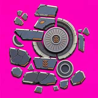 broken fragments, irregular arrangement