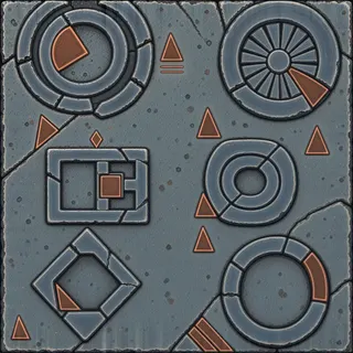dust-covered rough stone floor
