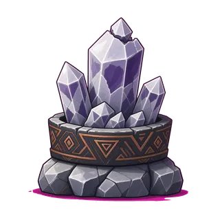 damaged crystal cluster