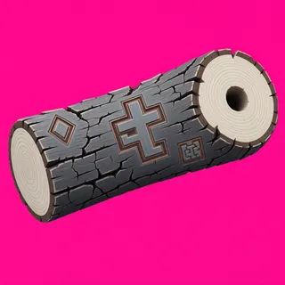 damaged fallen log