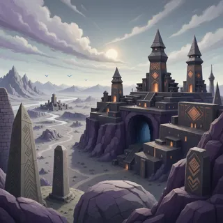 distant stronghold at daylight