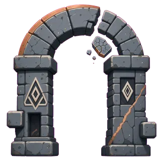 support arch, damaged