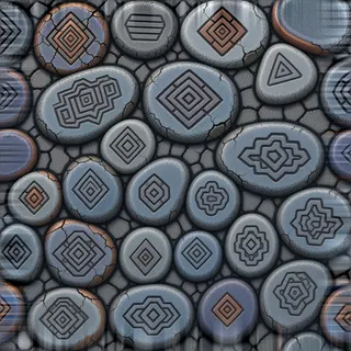 damaged river pebbles