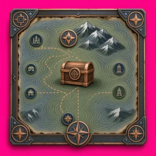 treasure map, rare accent design