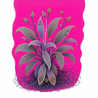 small weeds, elongated arrangement