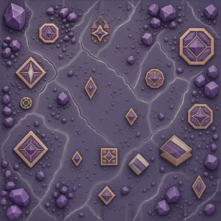 dust-covered violet mineral soil