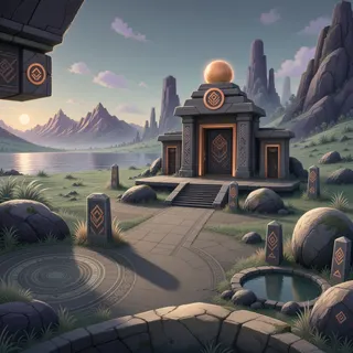 hidden shrine at daybreak