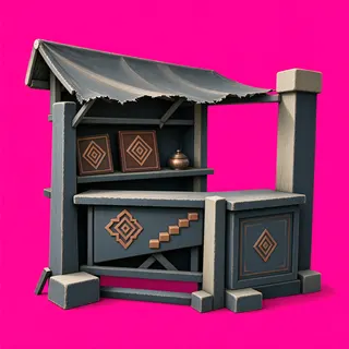 damaged market stall