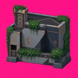 roof outer corner, overgrown