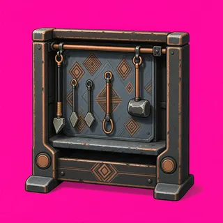 damaged tool rack