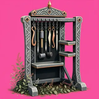 overgrown tool rack
