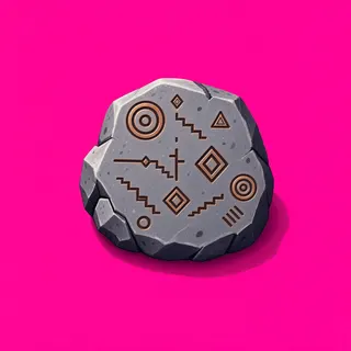damaged small rock