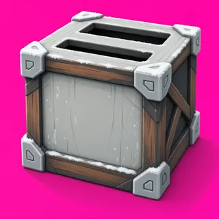 frosted wooden crate