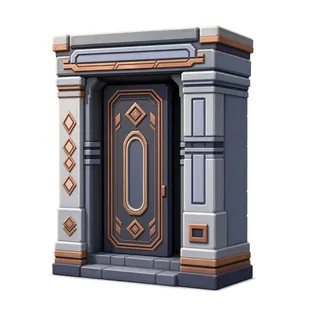 door frame, intact