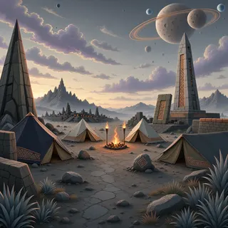 quiet camp at daybreak