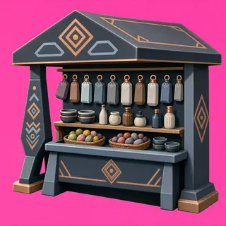 clean market stall