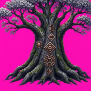 overgrown standing tree