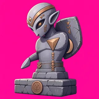 weathered statue
