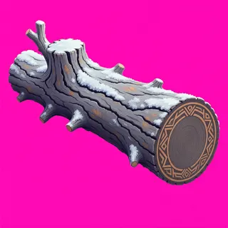 frosted fallen log