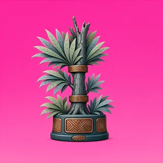 damaged tall shrub