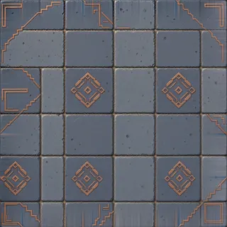 weathered dusty tiled floor