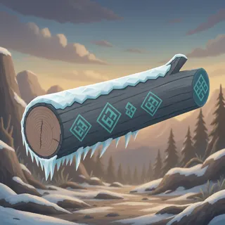 frosted fallen log