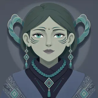 original adult caretaker, calm expression