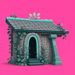overgrown small dwelling