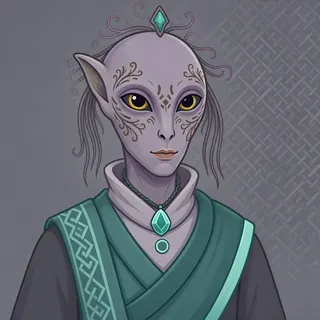 original adult merchant, calm expression