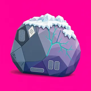 frosted large boulder