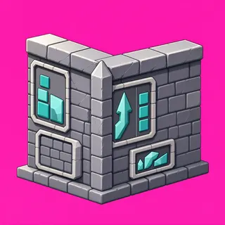 clean stone wall section