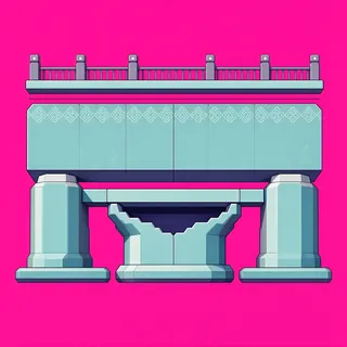 bridge broken section, intact