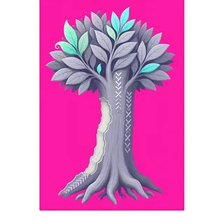 damaged tall shrub