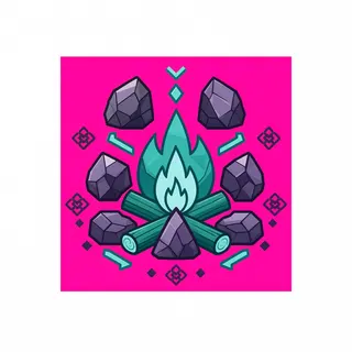 campfire, rare accent design