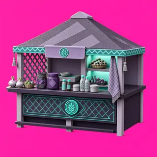 clean market stall