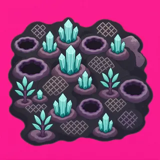 dust patch, irregular arrangement