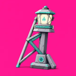weathered lantern post