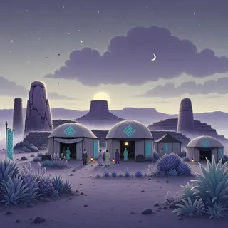 quiet camp at dusk