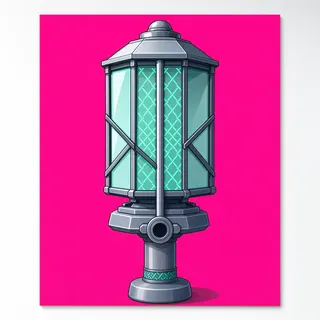 frosted lantern post