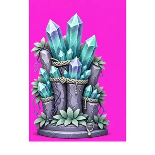 overgrown crystal cluster