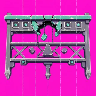bridge broken section, weathered