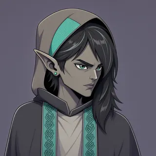 original adult caretaker, determined expression